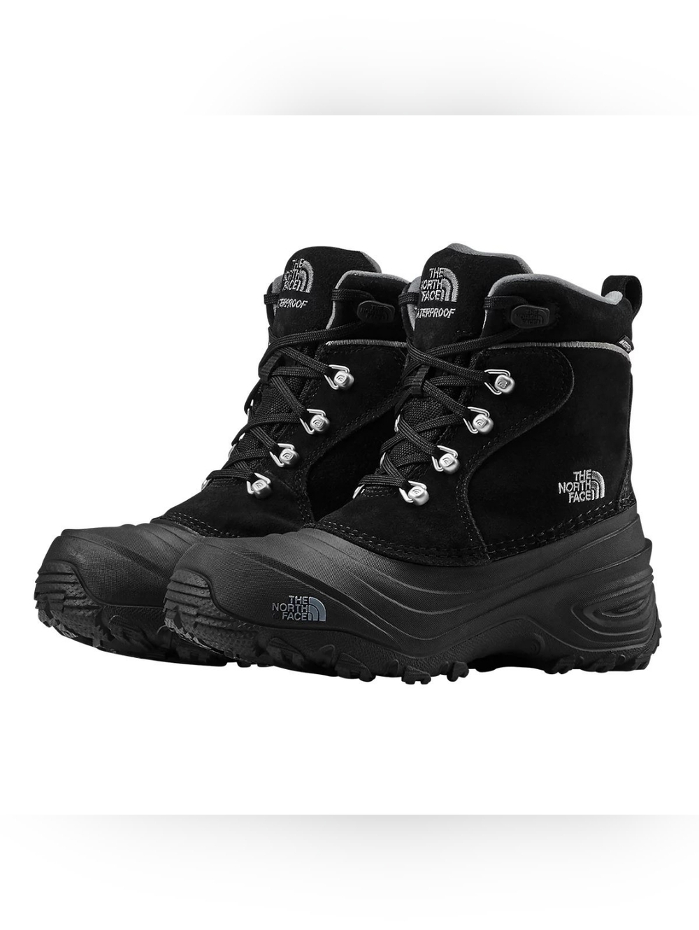 The North Face Black Waterproof Lace-Up Hiking Boots